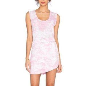 LNA Womens Dress Pink Tie Dyed Sleeveless Scoop Neck Knit Stretch Size Large NEW